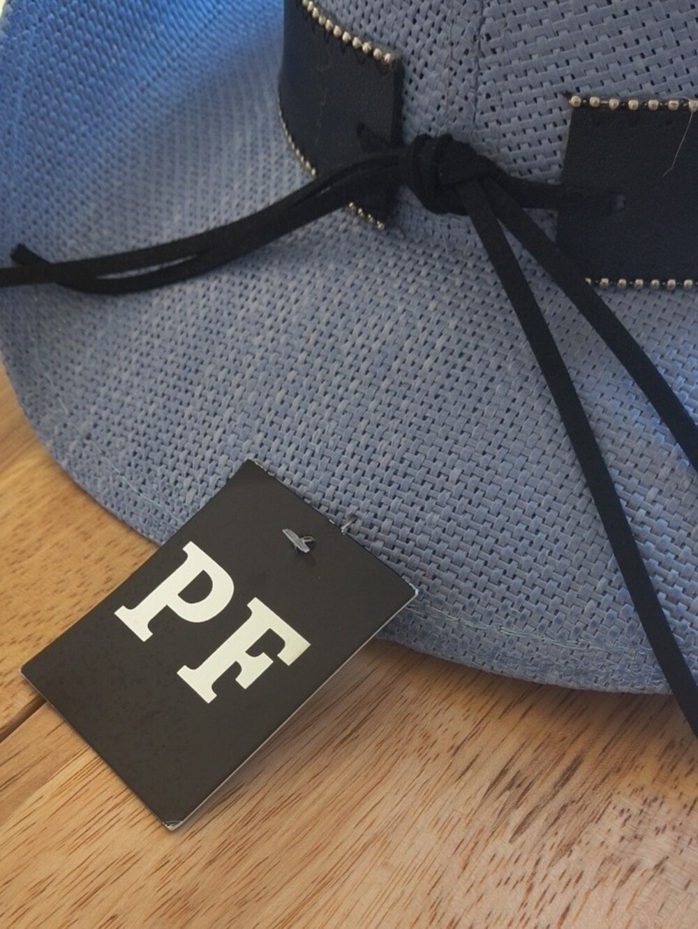 Light Blue Cowboy Hat with Decorative Black Band - Picture 6 of 6